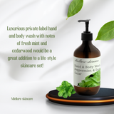 Hand & Body Wash, Peppermint & Dark Cedar