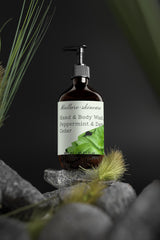 Hand & Body Wash, Peppermint & Dark Cedar